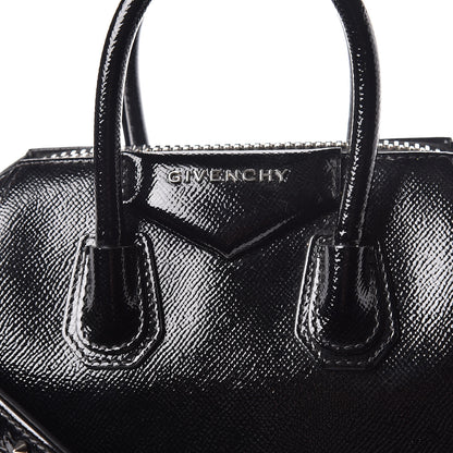 Givenchy Textured Patent Calfskin Mini Antigona Black 10 of 10