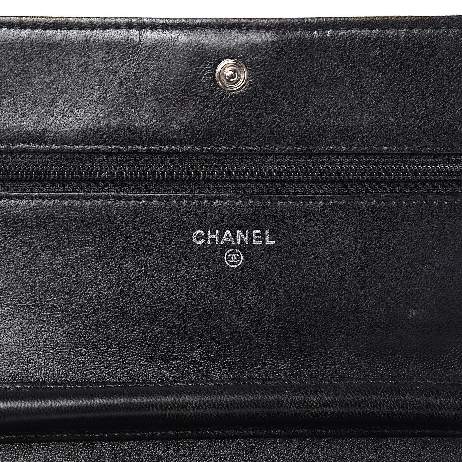 Chanel Lambskin Quilted Boy Wallet On Chain WOC Black 6 of 18