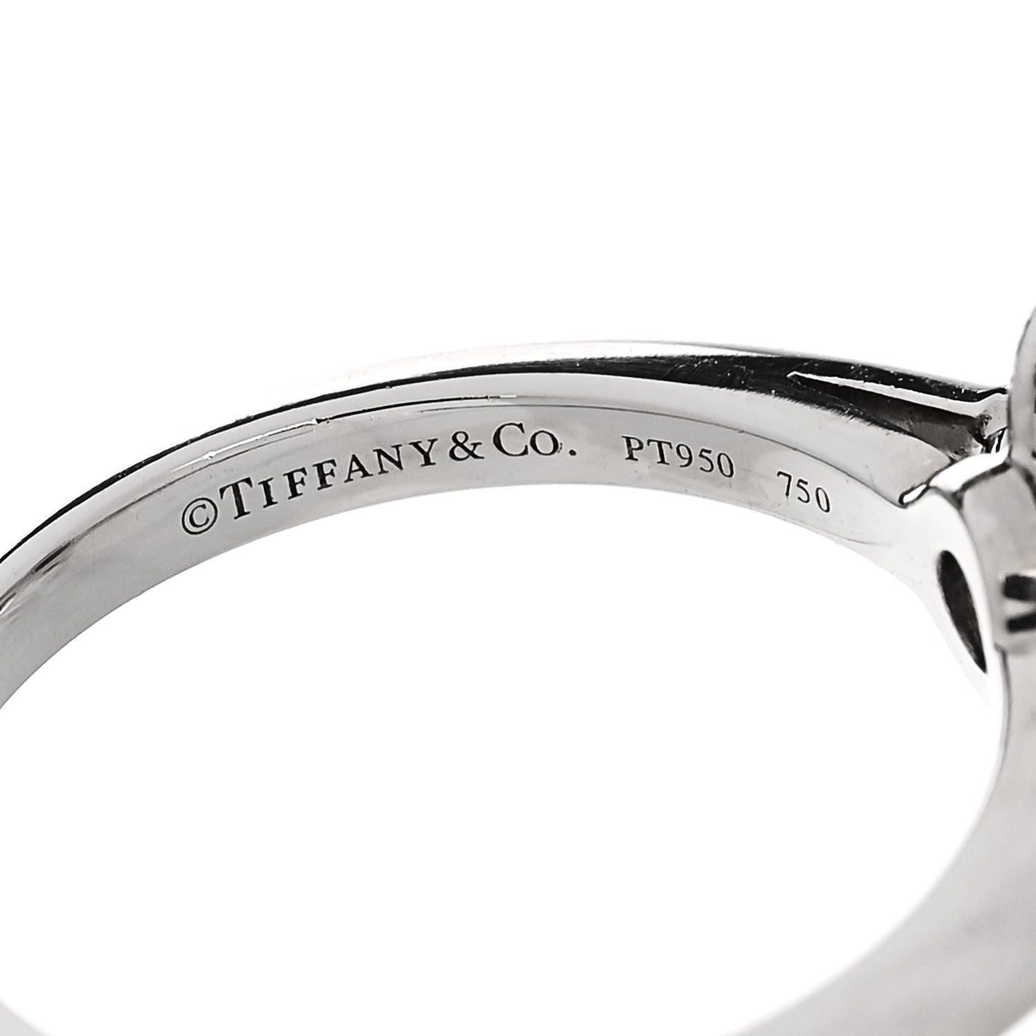 Tiffany Platinum 18K Yellow Gold Fancy Yellow Diamond .25ct Buttercup Ring 49 4.75 6 of 7