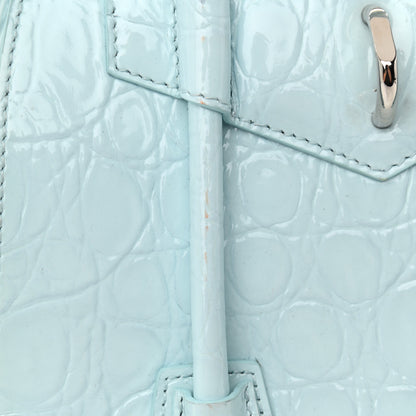 Givenchy Calfskin Crocodile Embossed Mini Antigona Lock Sky Blue 12 of 14
