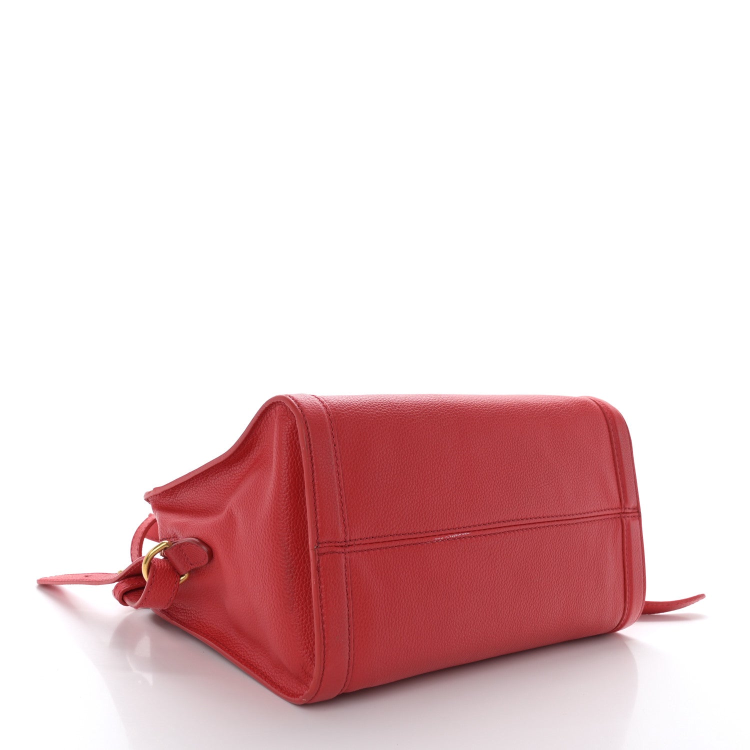 Alexander McQueen Pebbled Calfskin Small Skull Padlock Zip Around Tote Red 4 of 19