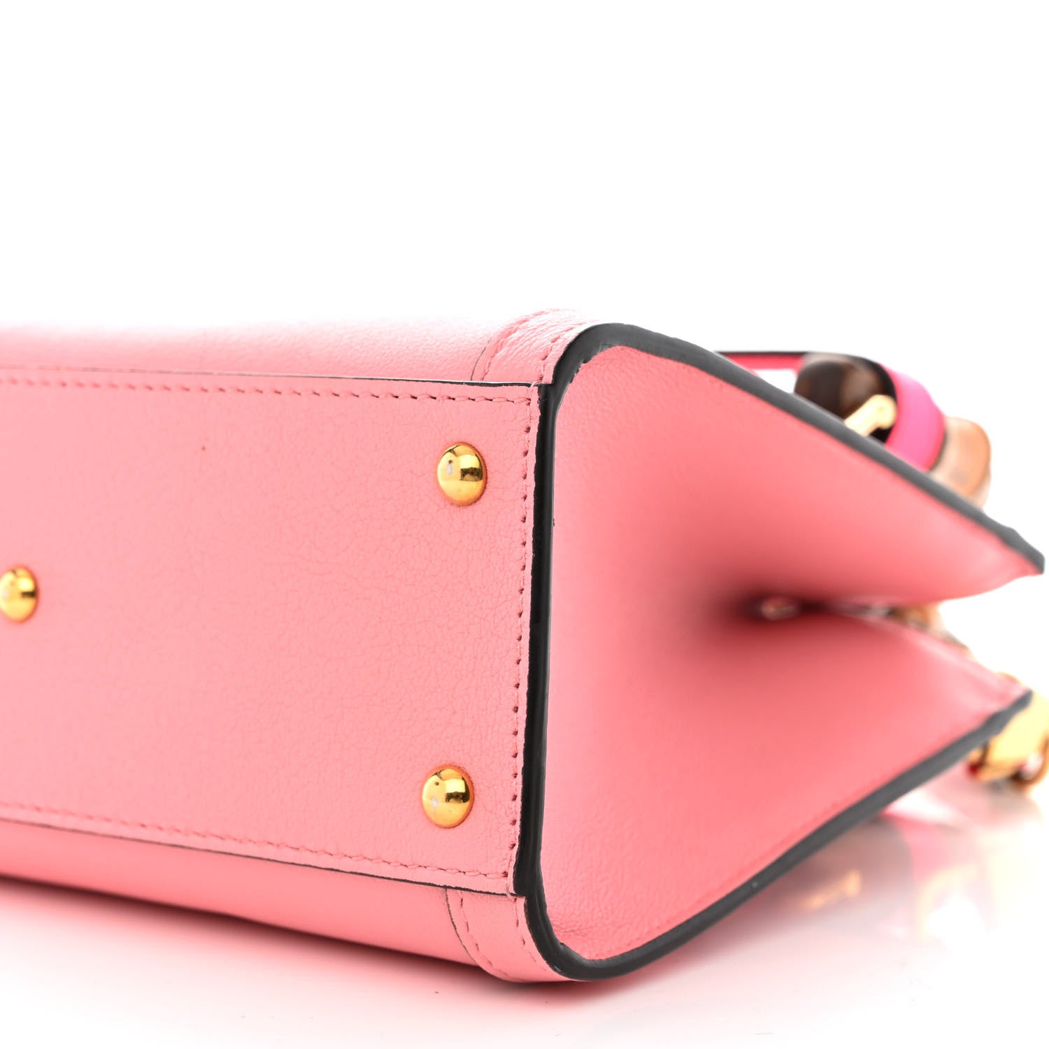 Gucci Wonka Grain Calfskin Mini Diana Tote Bag Wild Rose Fuxia Fluo 8 of 9