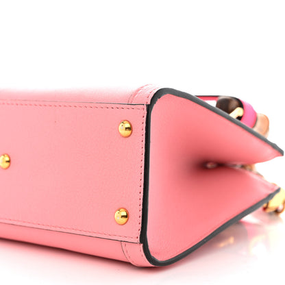 Gucci Wonka Grain Calfskin Mini Diana Tote Bag Wild Rose Fuxia Fluo 8 of 9