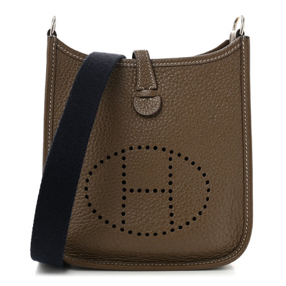 Hermes Taurillon Clemence Amazone Evelyne TPM Etoupe Bleu Indigo 1 of 11