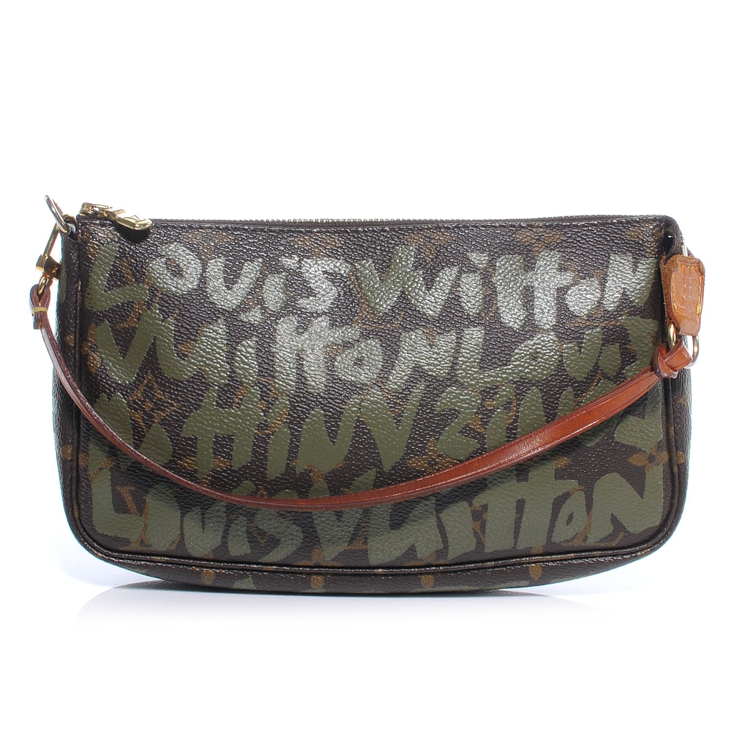 Louis Vuitton Monogram Graffiti Pochette Accessories Kaki 1 of 7