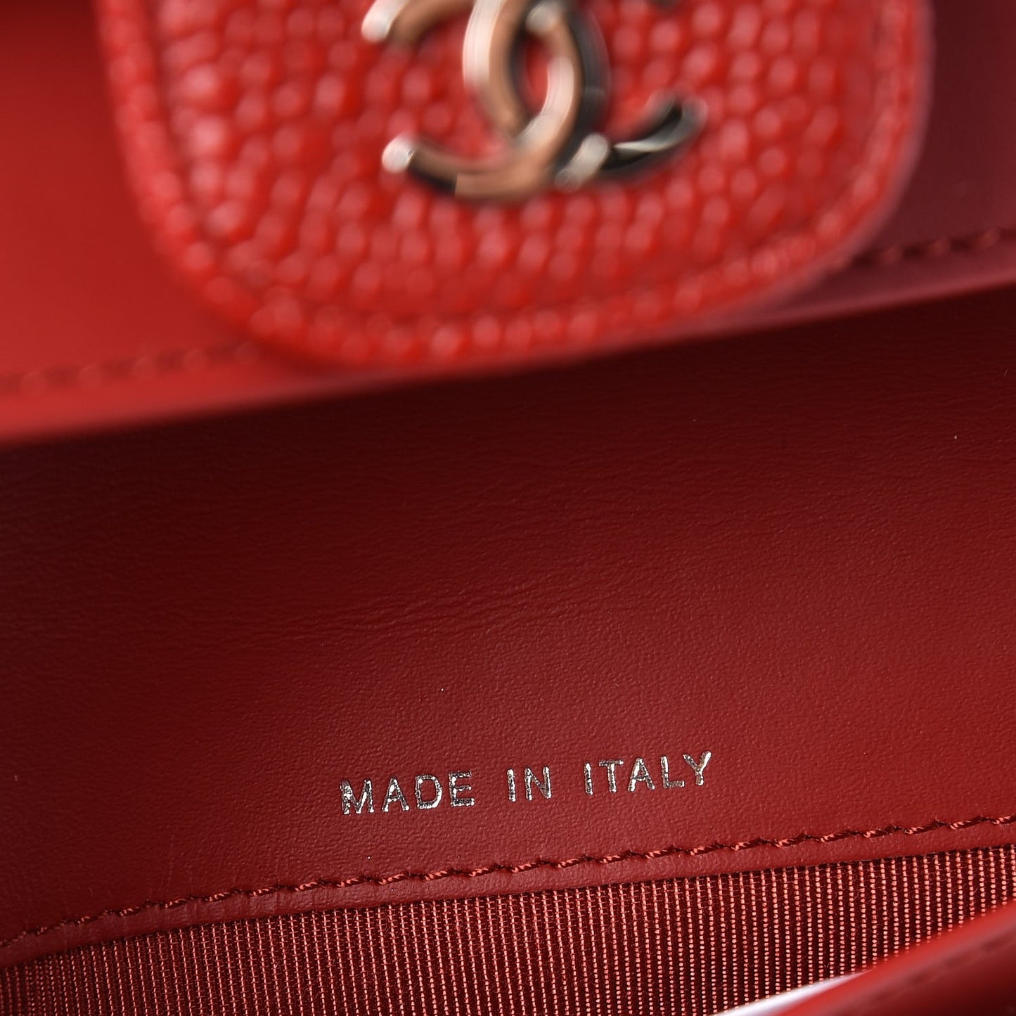 Caviar Quilted Large Flap Wallet Red