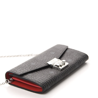MCM Visetos Large Patricia Wallet On Chain Black Red 4 of 10