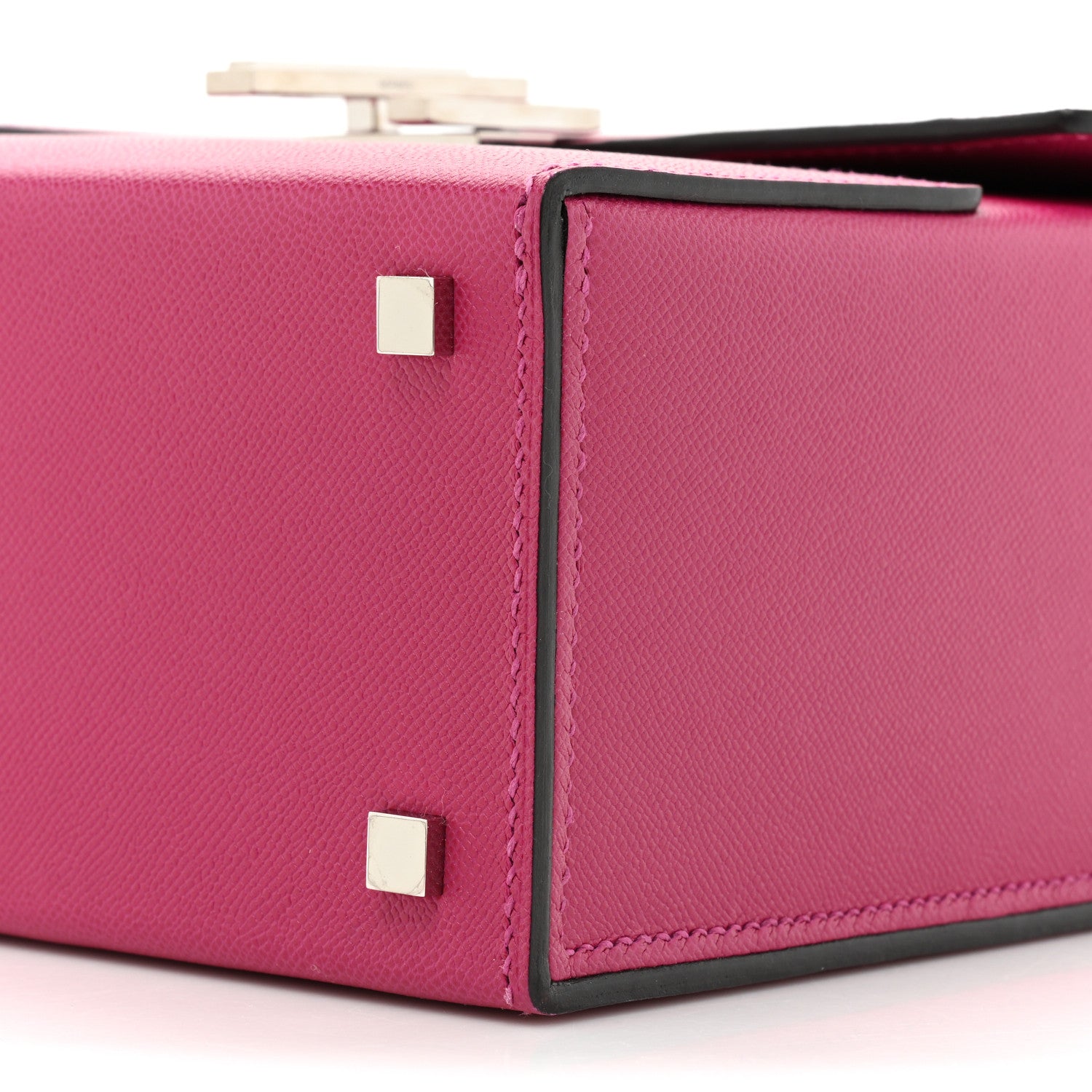 Hermes Madame Calfskin Cinhetic Boxy Top Handle Bag Rose Pourpre 8 of 11