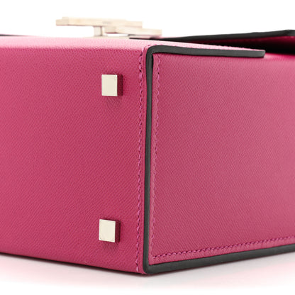 Hermes Madame Calfskin Cinhetic Boxy Top Handle Bag Rose Pourpre 8 of 11