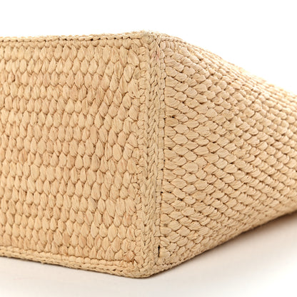 Celine Raffia Calfskin Triomphe Small Cabas Thais Tan 10 of 10