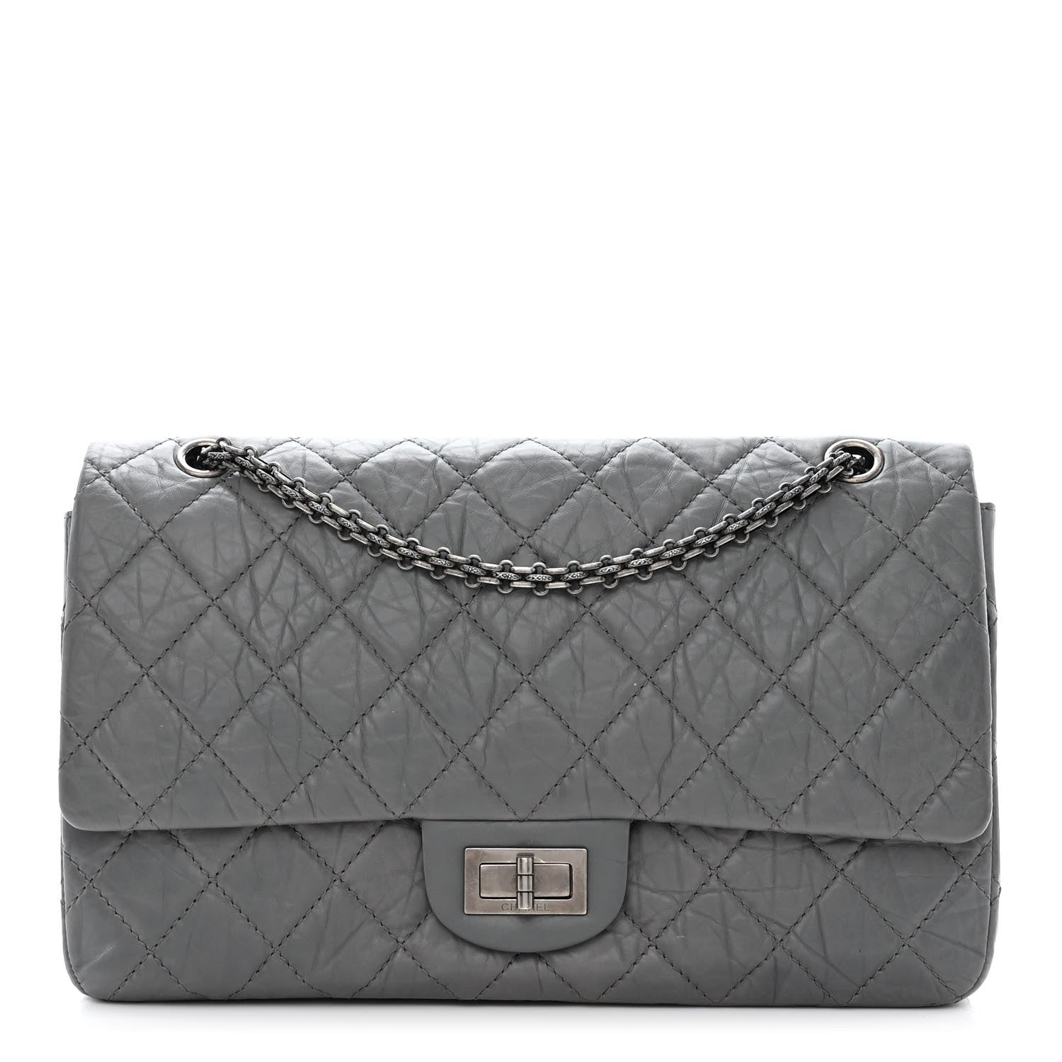Chanel Aged Calfskin Quilted 2.55 Reissue 227 Flap Grey 1 of 13