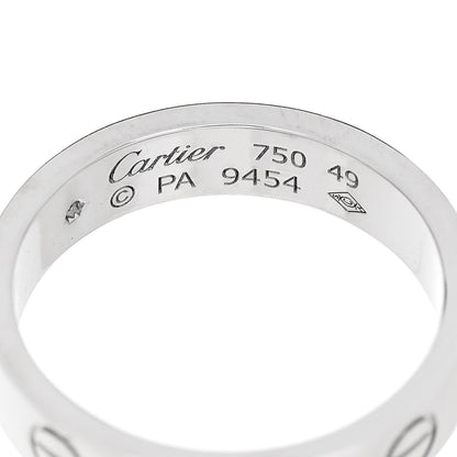 Cartier 18K White Gold Diamond 4mm LOVE Wedding Band Ring 49 5 4 of 4
