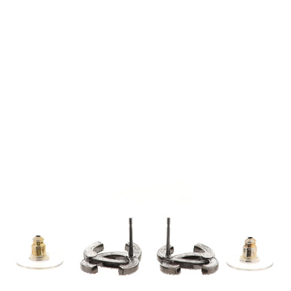 Chanel Ruthenium Crystal CC Earrings 4 of 5