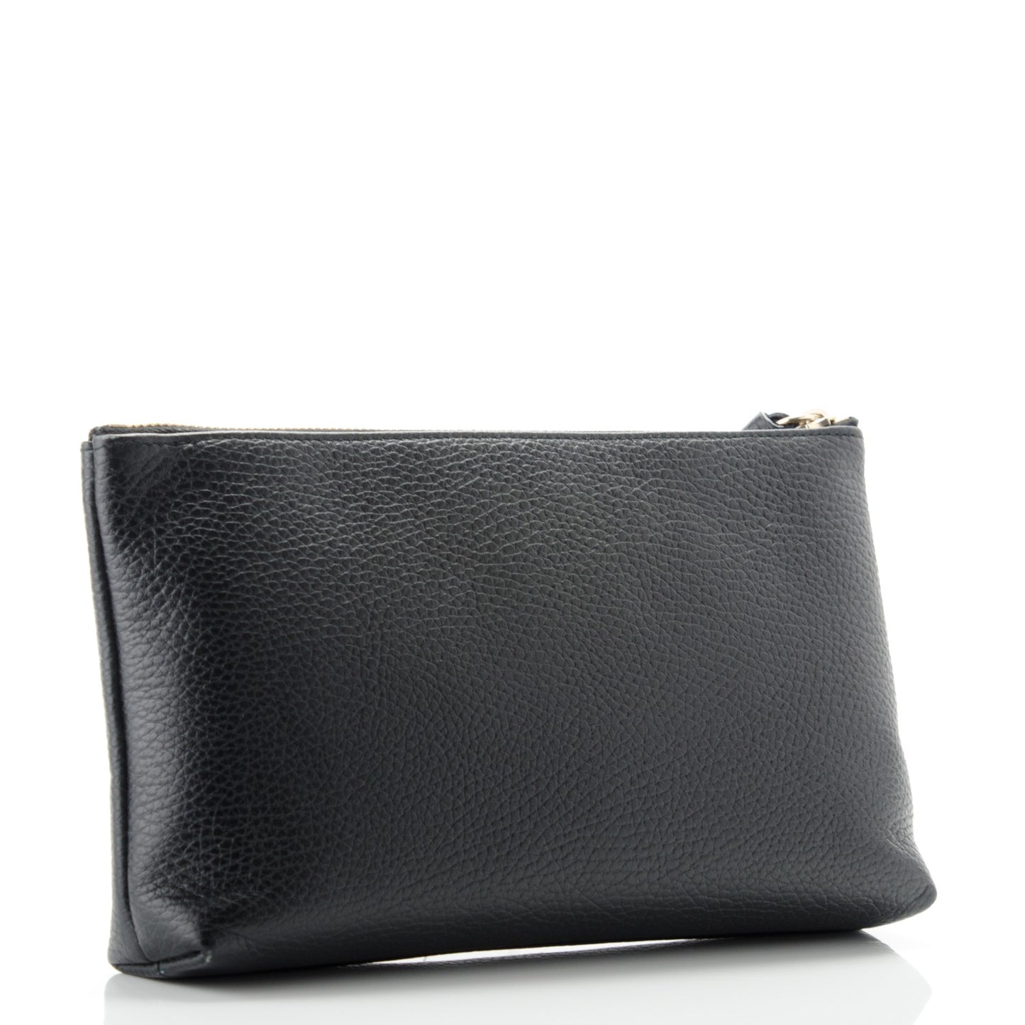 Pebbled Calfskin Large Swing Pouch Black
