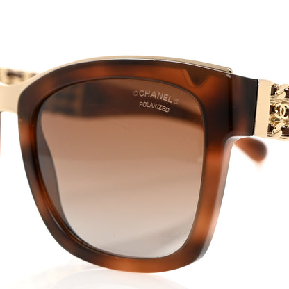 Chanel Square Polarized Chain Sunglasses 5362-Q Tortoise 7 of 8