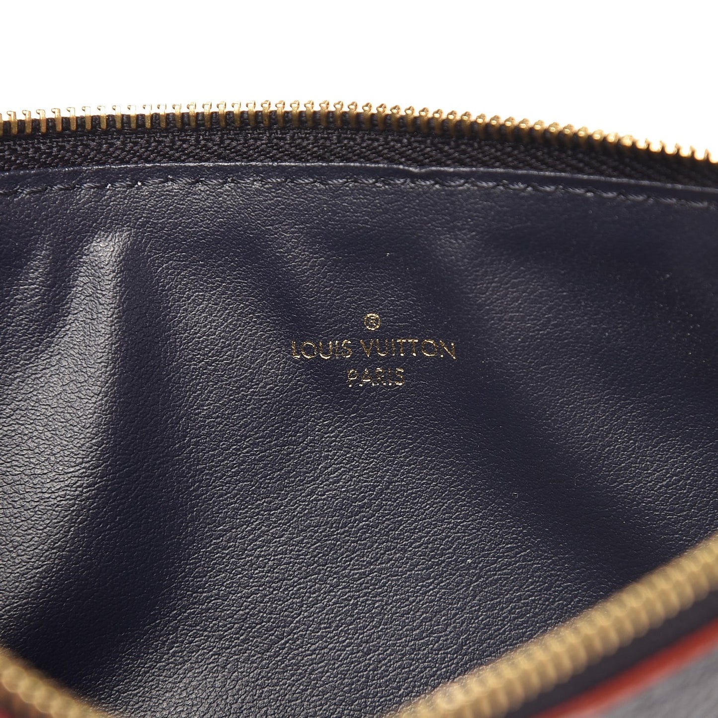 Empreinte Felicie Chain Wallet Zippered Insert Marine Rouge