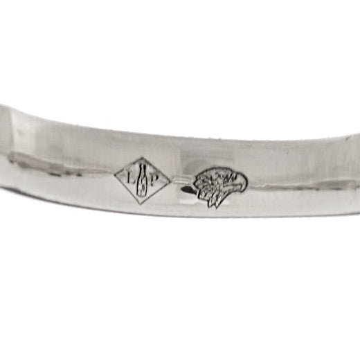 18K White Gold Diamond Camellia Band Ring 52 6
