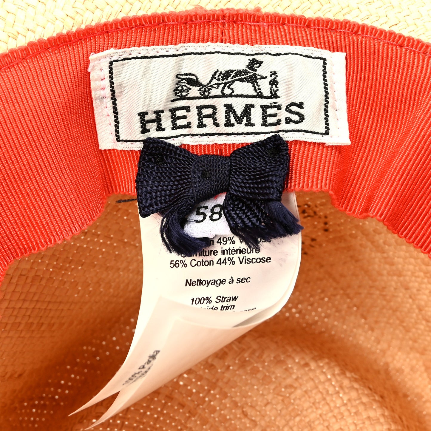 Straw Panama Hat 58 Natural