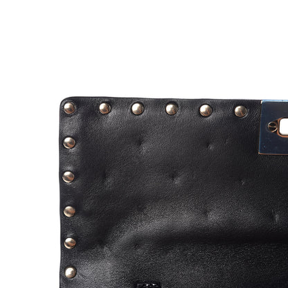 Valentino Garavani Patent Rockstud Spike Wallet on Chain Black 6 of 7