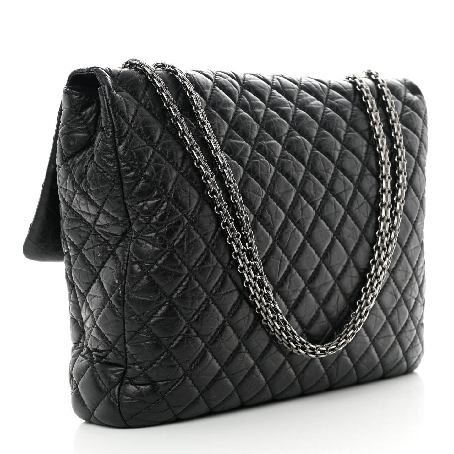 Aged Calfskin Reissue XL Maxi Flap Black