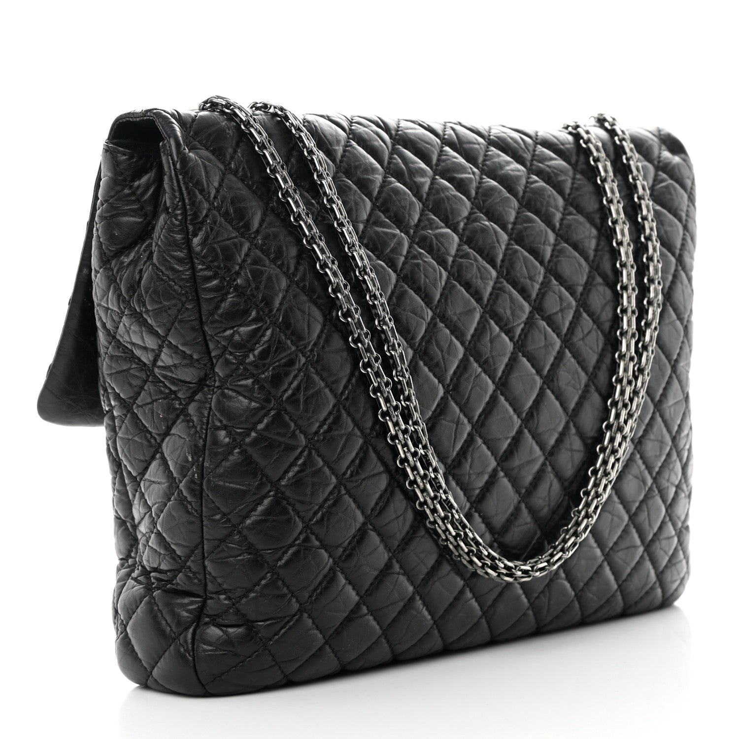 Chanel Aged Calfskin Reissue XL Maxi Flap Black 3 of 15