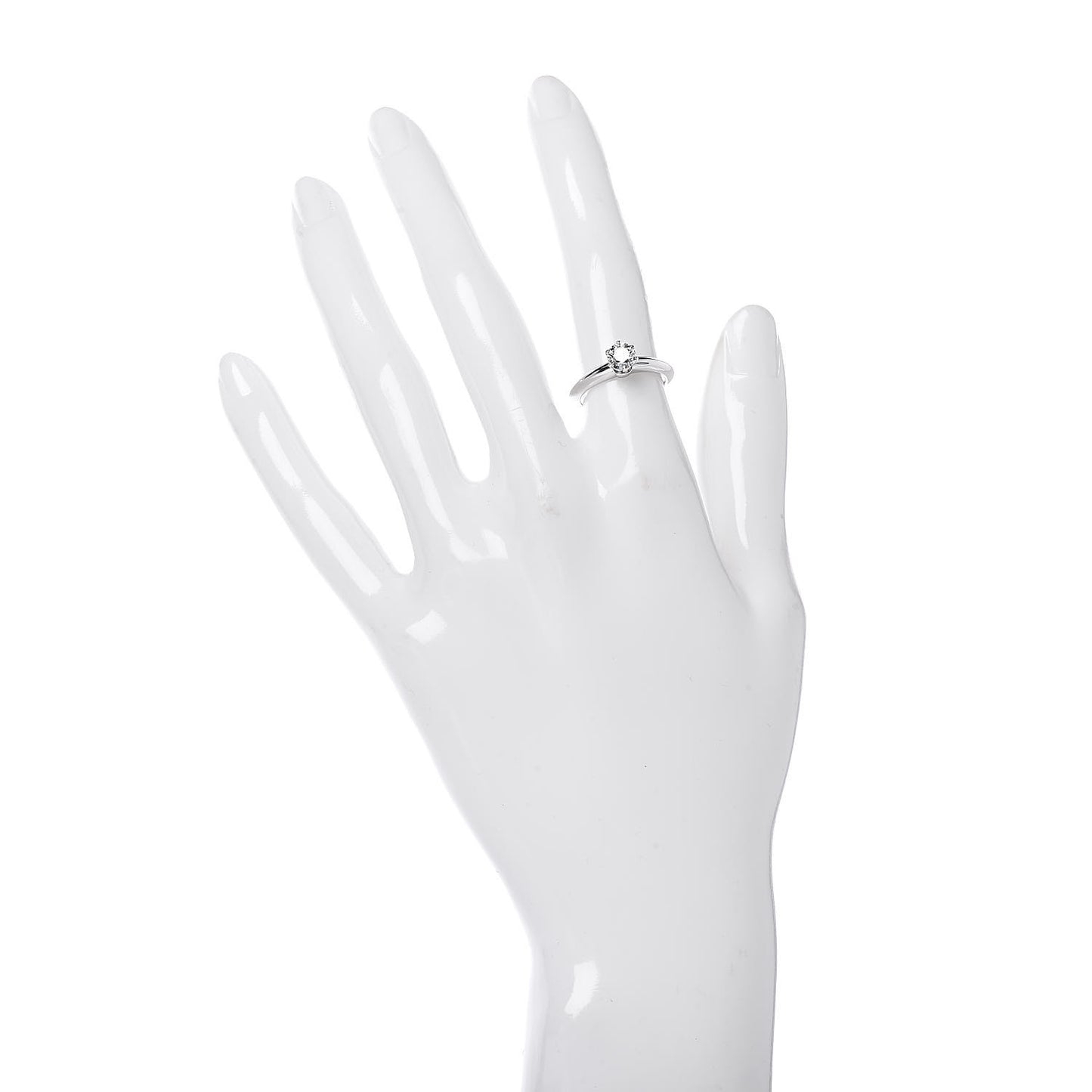 Platinum Diamond .53ct Solitaire Engagement Ring 49 4.75