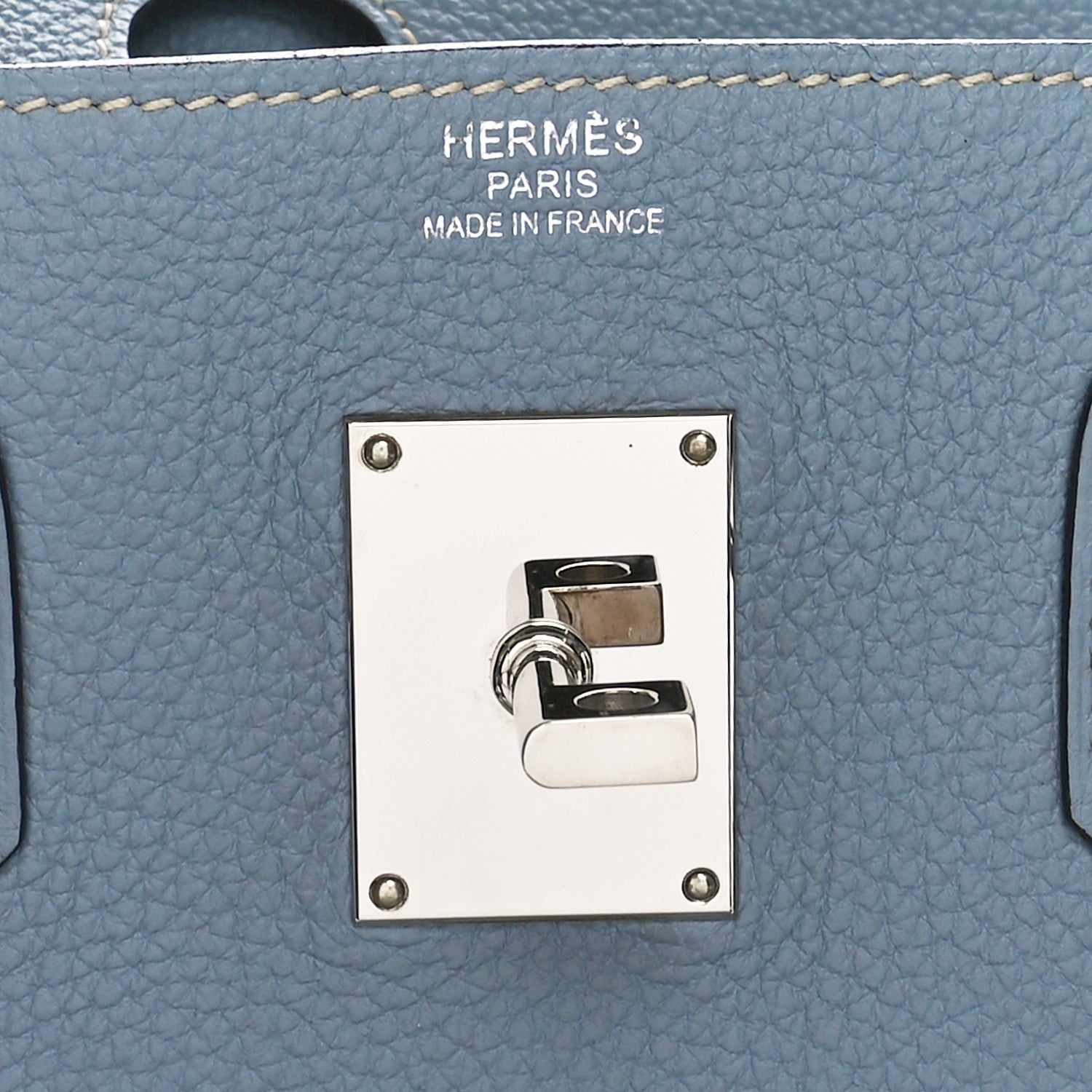 Hermes Togo HAC Birkin 40 Bleu Lin 5 of 10
