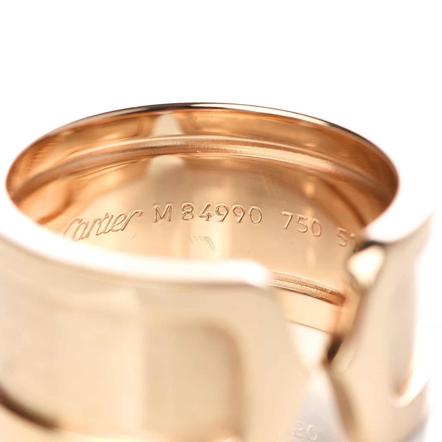 18K Yellow Gold 10mm Logo De Ring 51 5.75