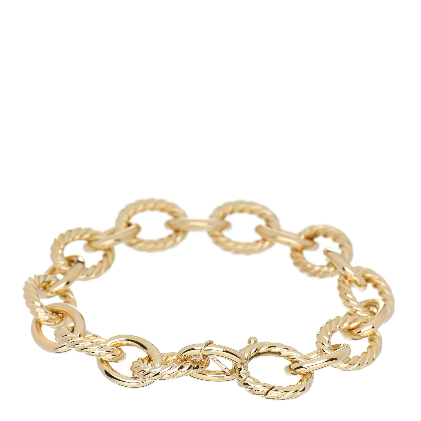 18K Yellow Gold 12mm Large Oval Link Bracelet