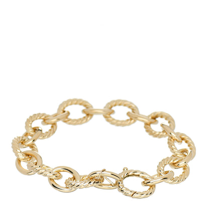 David Yurman 18K Yellow Gold 12mm Large Oval Link Bracelet 2 of 3