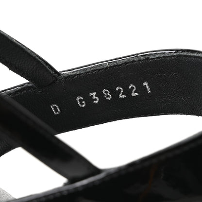 Chanel Calfskin Patent Chain CC Logo Thong Flat Sandals 39 Black 18 of 20