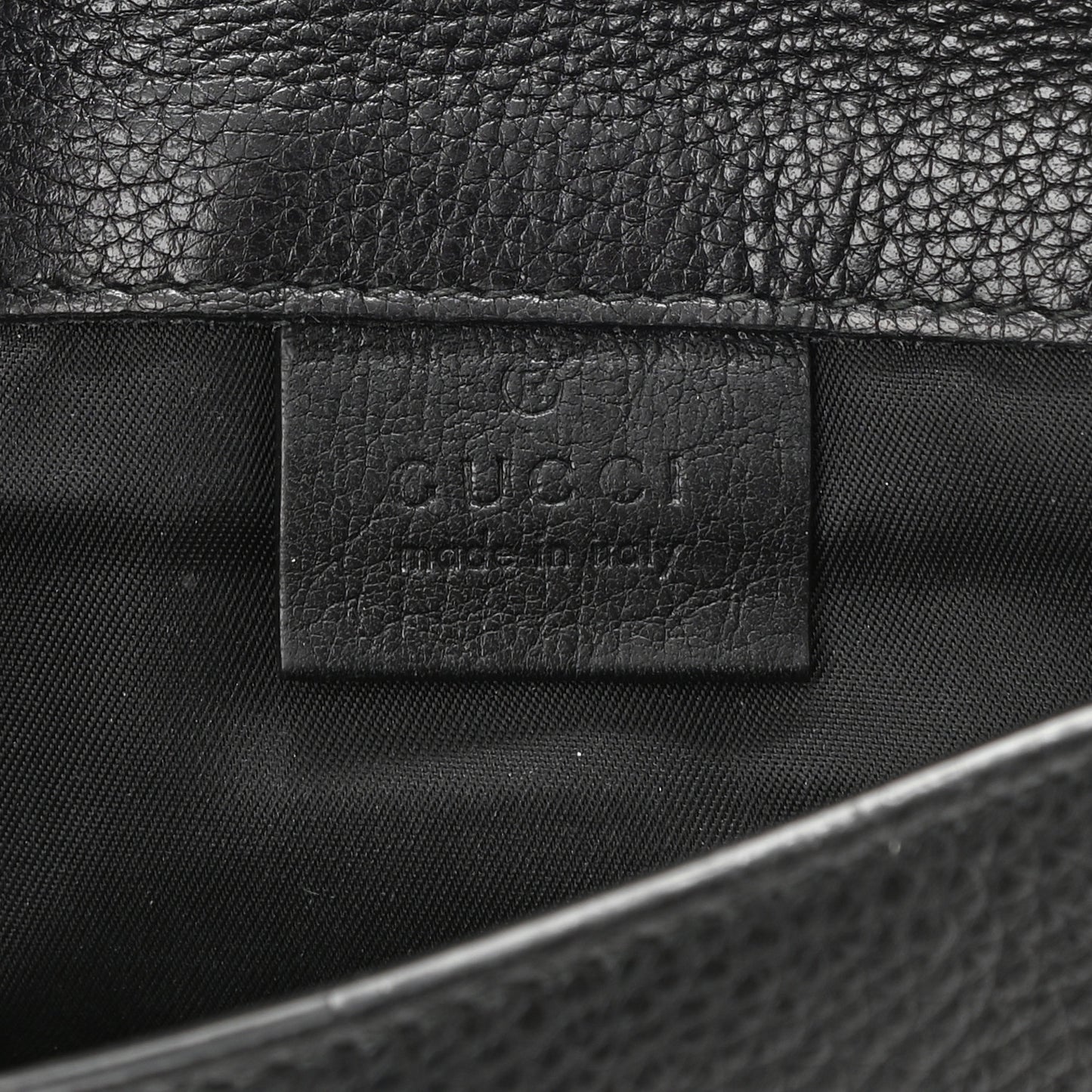 Pebbled Calfskin Soho Flap Belt Bag Black