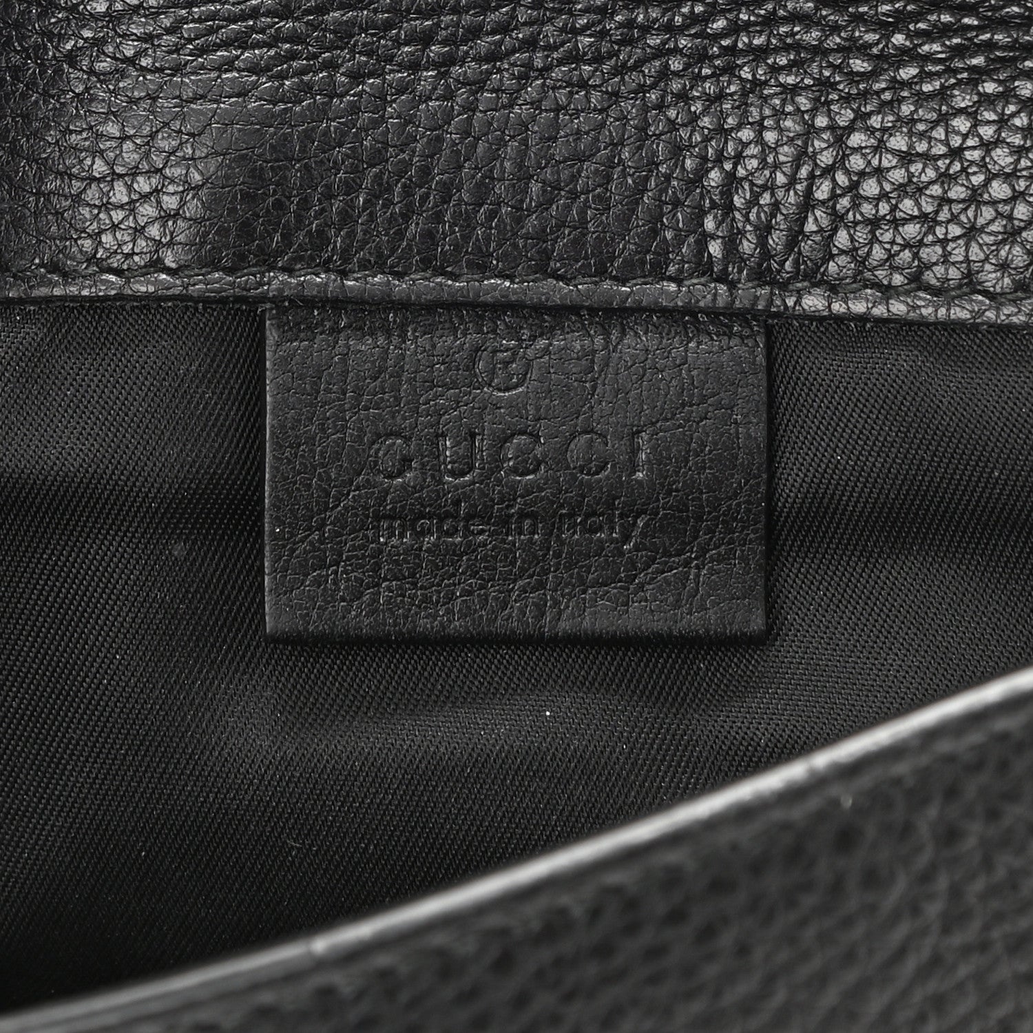Gucci Pebbled Calfskin Soho Flap Belt Bag Black 6 of 8