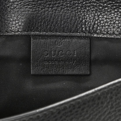 Gucci Pebbled Calfskin Soho Flap Belt Bag Black 6 of 8