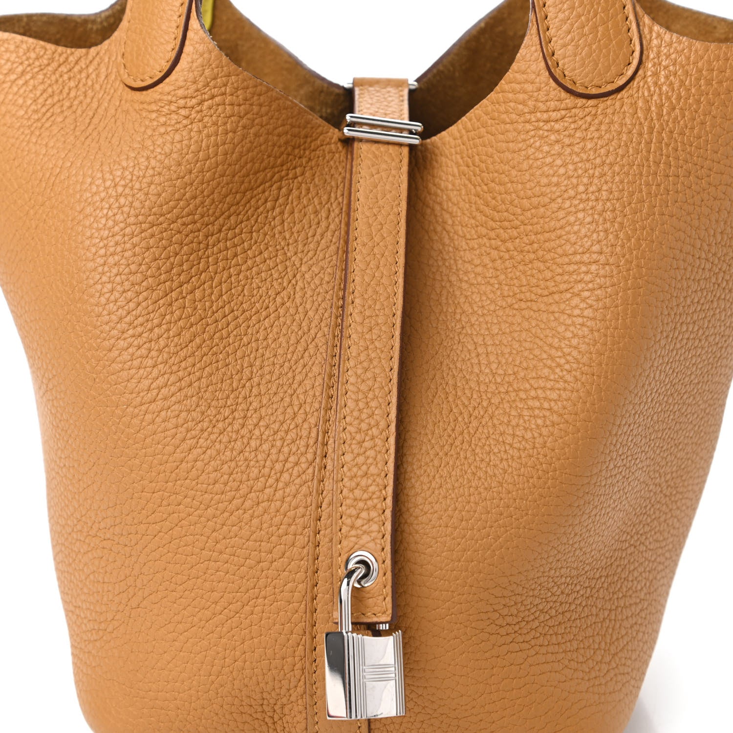 Hermes Taurillon Clemence Swift Eclat Picotin Lock 18 PM Sesame Lime 10 of 11