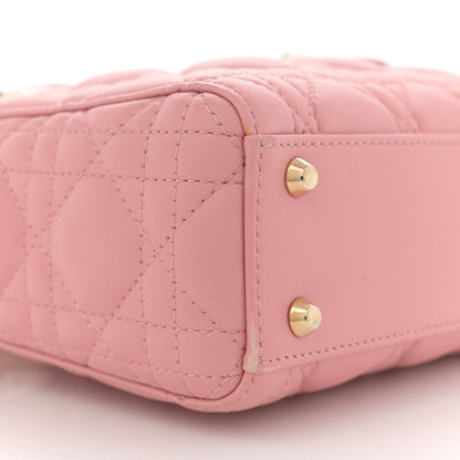 Christian Dior Lambskin Cannage Mini Lady Dior Light Pink 9 of 13