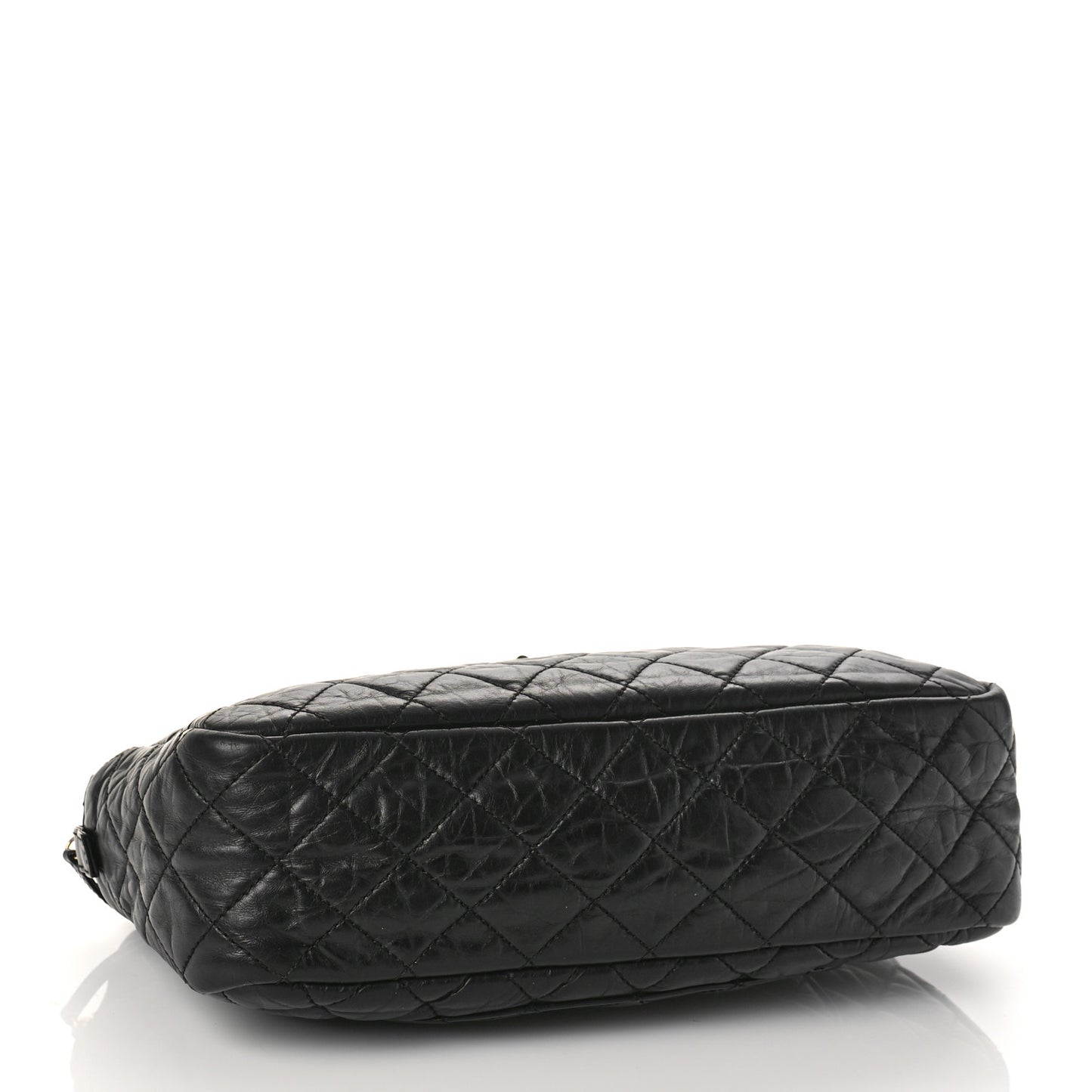 Aged Calfskin Quilted Medium Reissue Camera Case Black