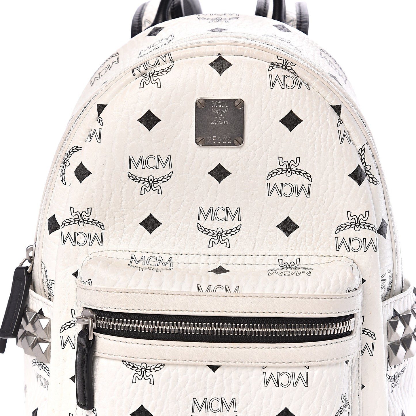 Visetos Side Stud Mini Stark Backpack White