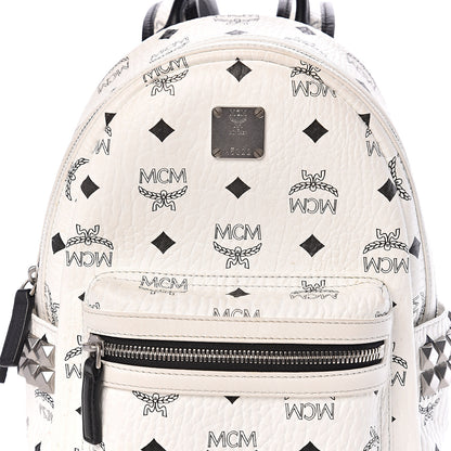MCM Visetos Side Stud Mini Stark Backpack White 10 of 10