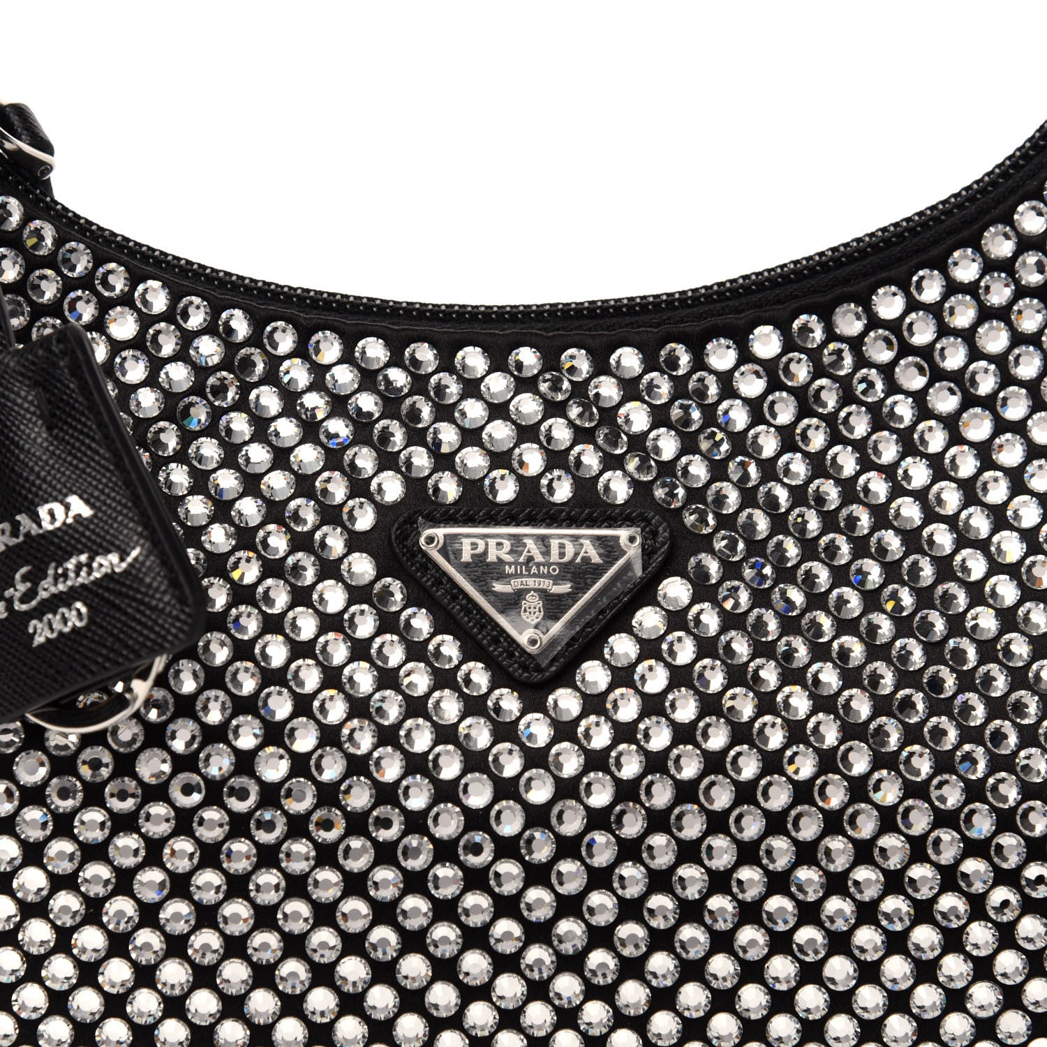 Prada Satin Crystal Mini Re-Edition 2000 Bag Cristal 10 of 11