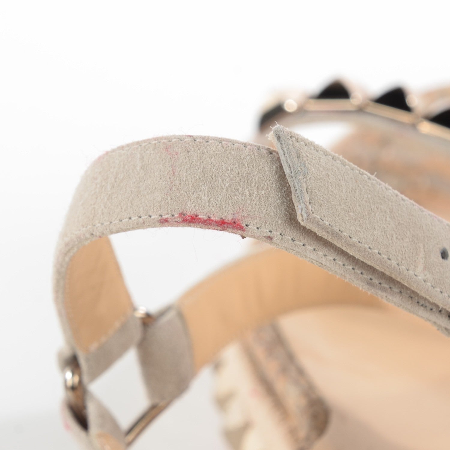 Christian Louboutin Cork Python Embossed Cataclou 60 Platform Sandals 41 Colombe 9 of 10