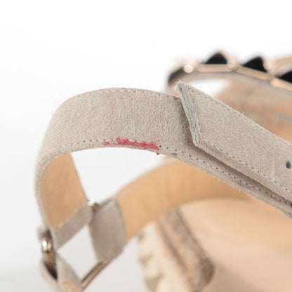 Christian Louboutin Cork Python Embossed Cataclou 60 Platform Sandals 41 Colombe 9 of 10