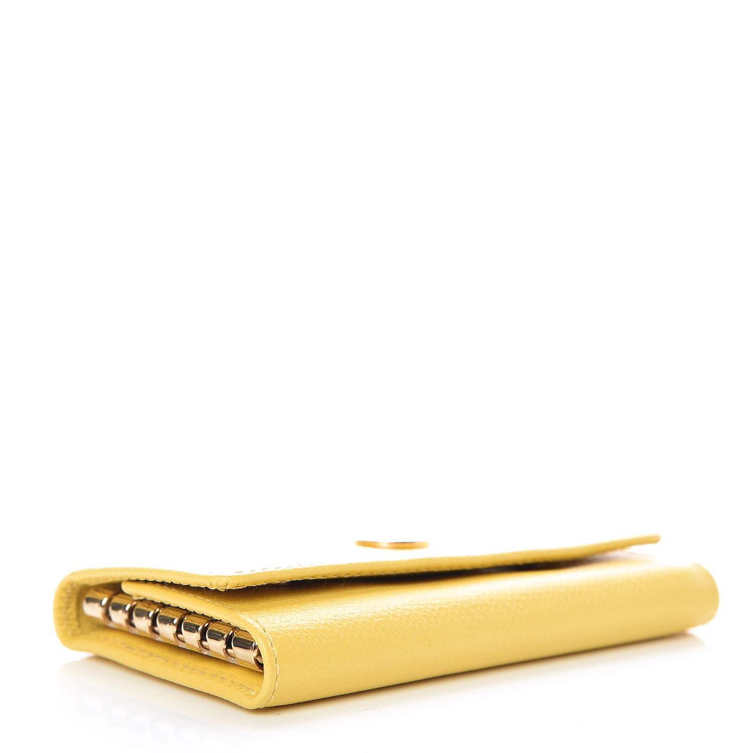 Chanel Grained Calfskin CC Button 6 Key Holder Yellow 4 of 10