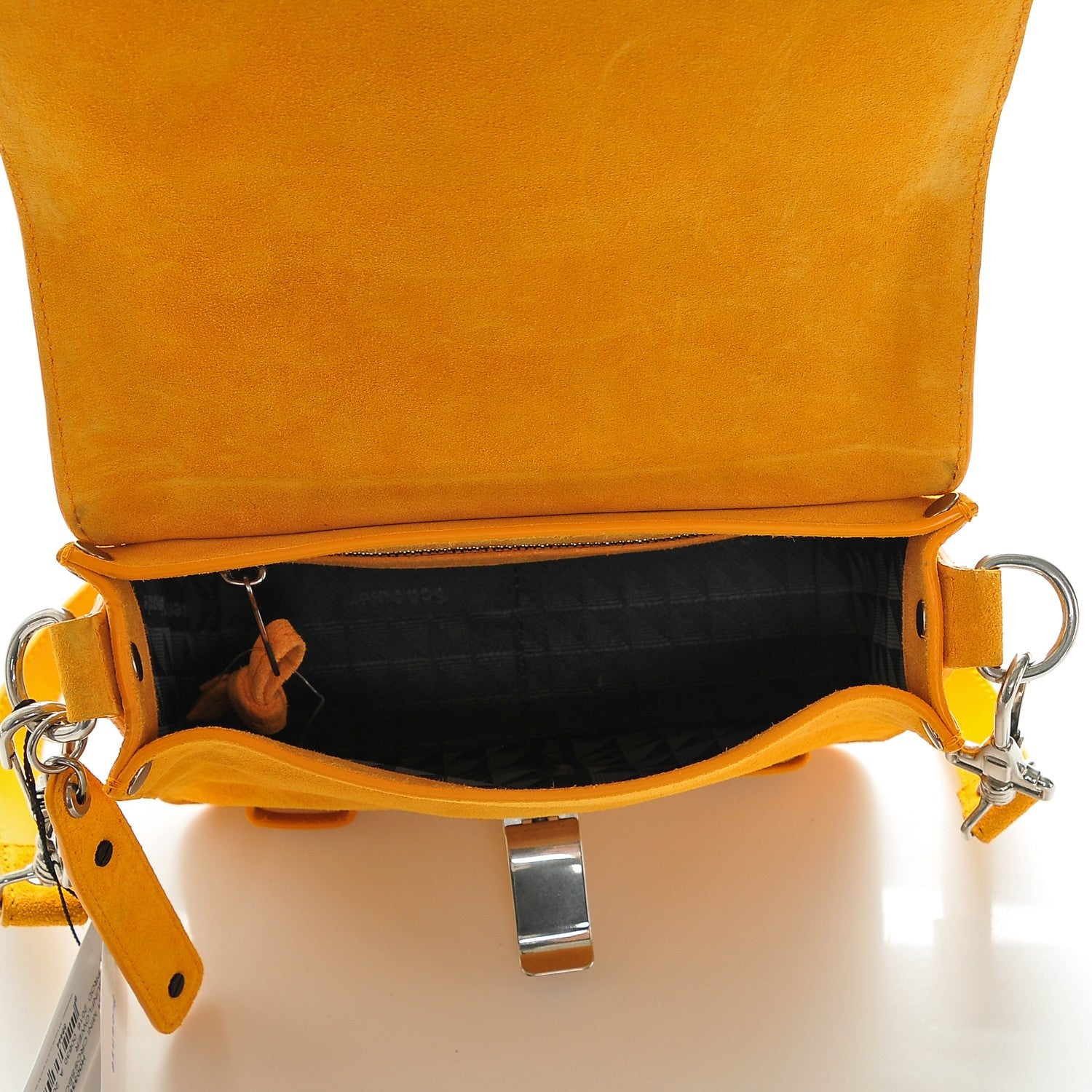 Proenza Schouler Suede PS1 Mini Pouch Messenger Bag Sunflower 5 of 6