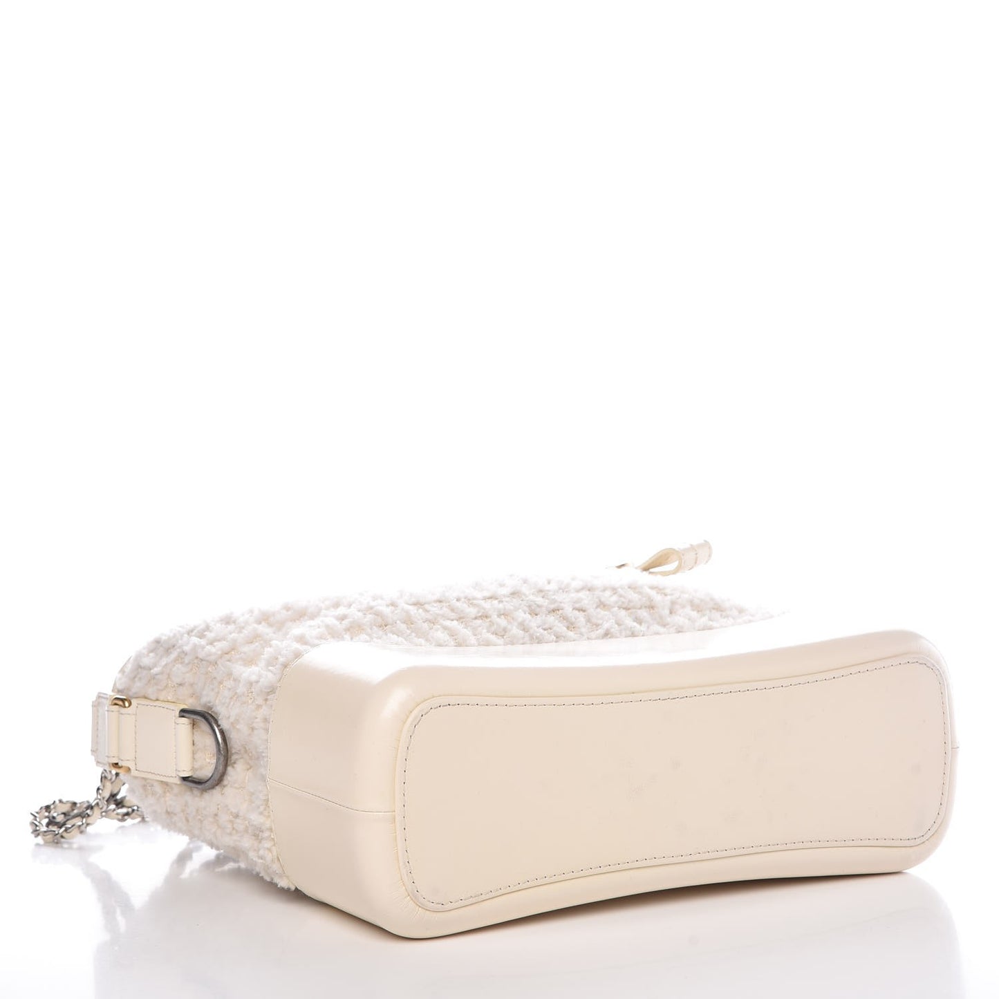 Tweed Calfskin Medium Gabrielle Hobo Ivory