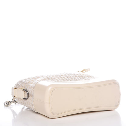 Chanel Tweed Calfskin Medium Gabrielle Hobo Ivory 4 of 9