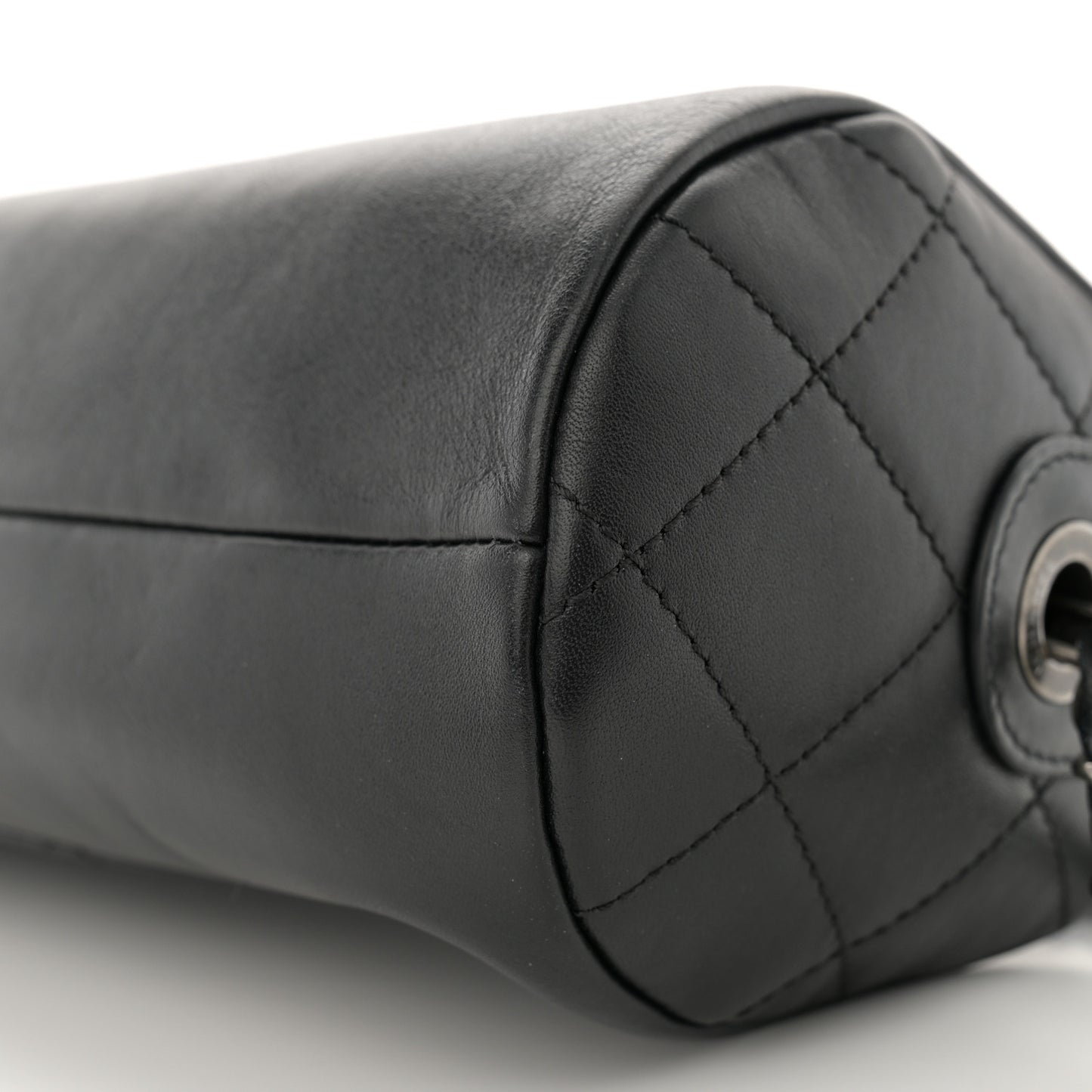 Calfskin Chain 20s Signature Bowling Bag Black