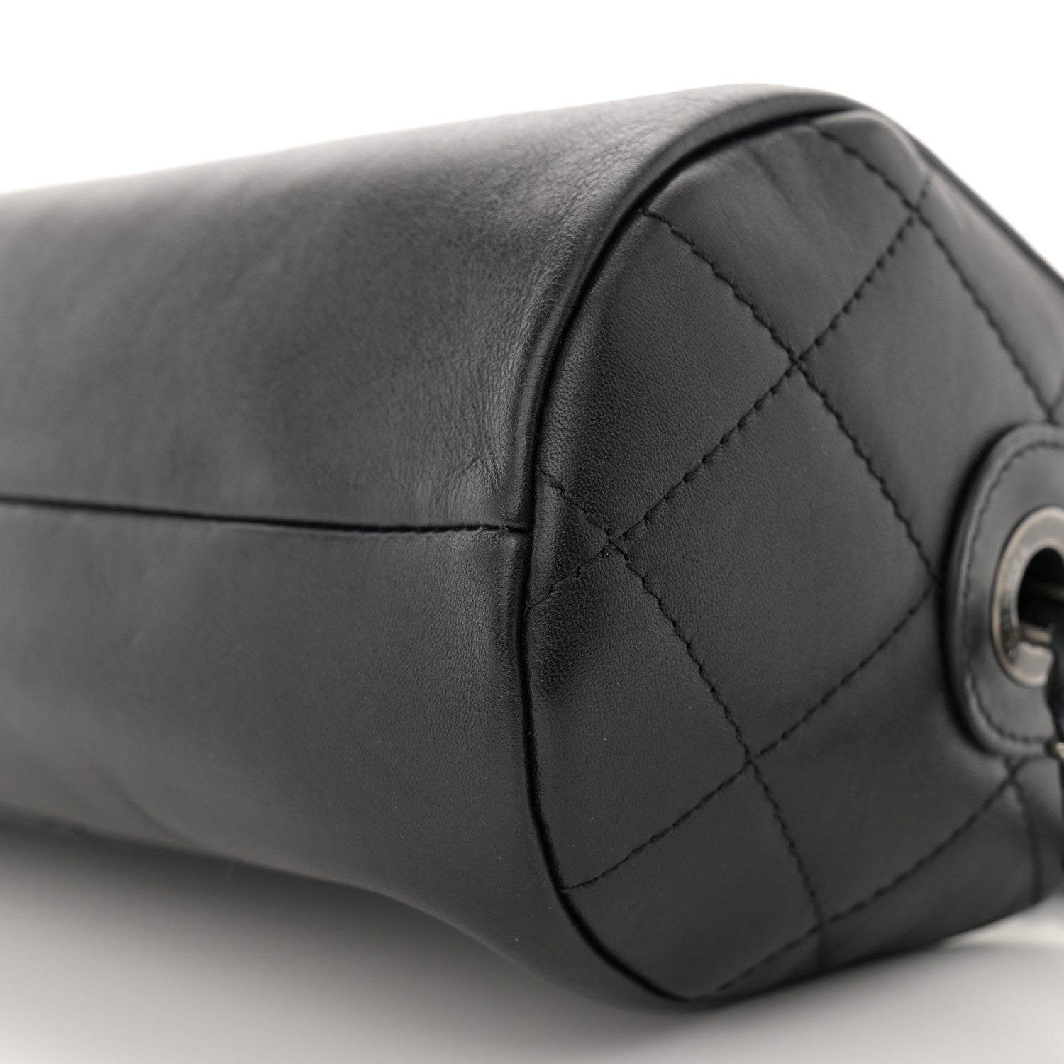 Chanel Calfskin Chain 20s Signature Bowling Bag Black 11 of 11
