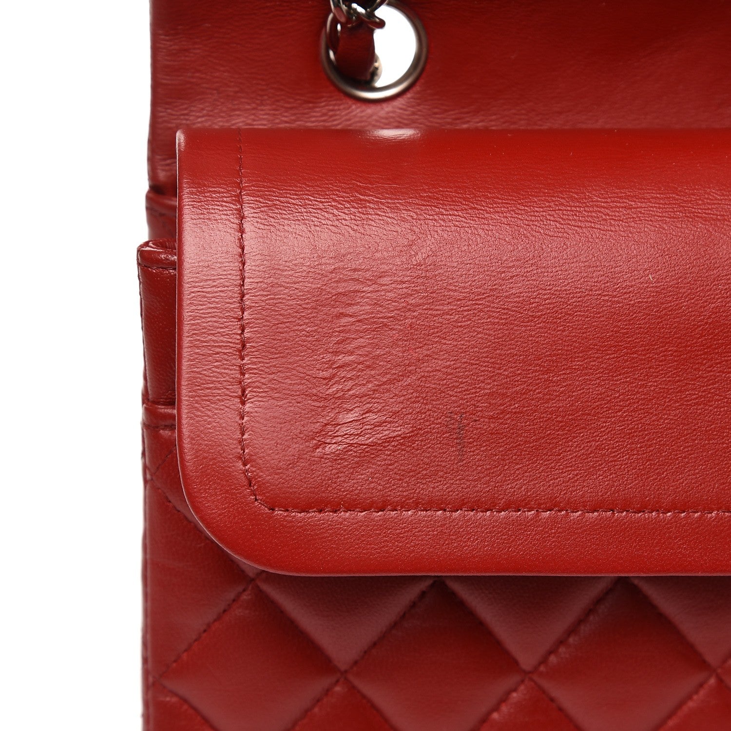 Chanel Lambskin Quilted Medium Double Flap Red 9 of 11