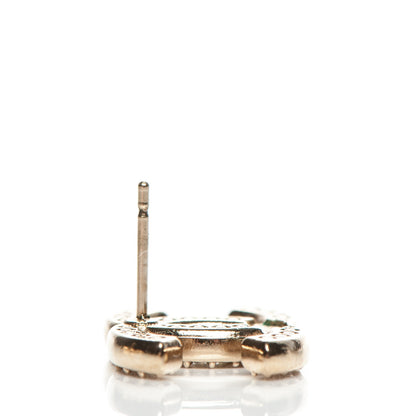 Chanel Crystal CC Earrings Gold 4 of 7